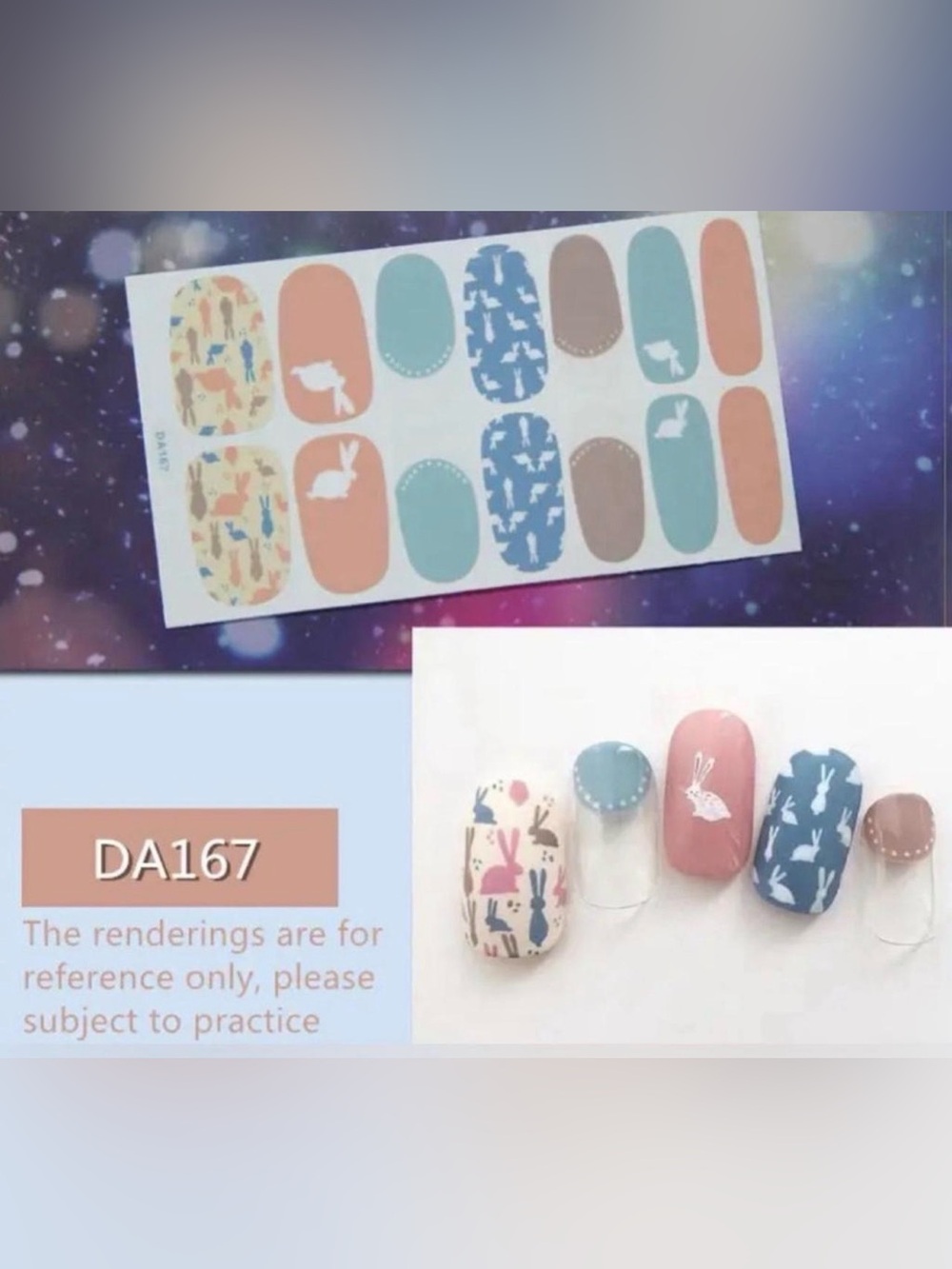 $2 Easter Bunny Nail Wraps $2 WITH ANY $10 ORDER OR MORE